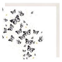 Opakowanie Karnet Złocony kwadrat CL3803_BL Motyle