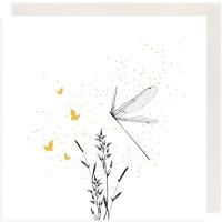 Opakowanie Karnet Złocony kwadrat CL3811_BL Ważka