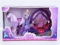 Opakowanie Karoca z koniem chodzącym na baterie i lalką