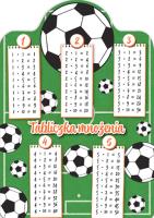 Karta tabliczka mnożenia A5 piłka. Wydawca: Henry. SmakLiter.pl Opakowanie Karta tabliczka mnożenia A5 piłka