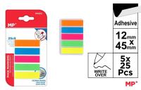 Opakowanie Karteczki indeksujące fluo 45x12mm 5x25K