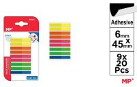 Opakowanie Karteczki indeksujące fluo 45x6mm 9x20K