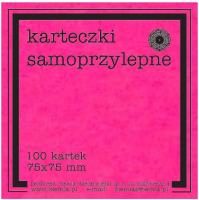 Karteczki samoprzylepne Fluo 75x75mm 100K róż. Wydawca: Ziemia Obiecana. SmakLiter.pl Opakowanie Karteczki samoprzylepne Fluo 75x75mm 100K róż