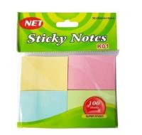 Karteczki samoprzylepne pastel 38x50mm 4x100K. Wydawca: NET. SmakLiter.pl Opakowanie Karteczki samoprzylepne pastel 38x50mm 4x100K