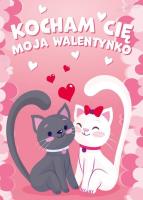 Opakowanie Kartka A6 - Kocham Cię Moja walentynko (5szt)