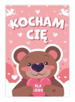 Opakowanie Kartka A6 walentynkowa - Miś (5szt)