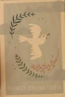 Kartka drewniana Pierwsza Komunia Święta. Wydawca: Milin. SmakLiter.pl Opakowanie Kartka drewniana Pierwsza Komunia Święta