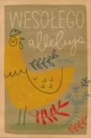 Kartka drewniana Wesołego Alleluja!. Wydawca: Milin. SmakLiter.pl Opakowanie Kartka drewniana Wesołego Alleluja!