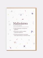 Opakowanie Kartka okolicznościowa Definicja Małżeństwa kartka ślubna