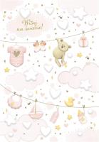 Kartka okolicznościowa Narodziny różowe. Wydawca: Trend. SmakLiter.pl Opakowanie Kartka okolicznościowa Narodziny różowe