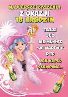 Opakowanie Kartka okolicznościowa Urodziny 18 duża TDF04