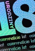 Opakowanie Kartka okolicznościowa Urodziny 18 TS18