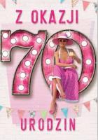 Kartka okolicznościowa Urodziny 70. Wydawca: Trend. SmakLiter.pl Opakowanie Kartka okolicznościowa Urodziny 70