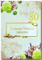 Opakowanie Kartka okolicznościowa Urodziny 80