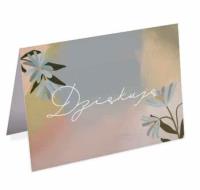 Opakowanie Kartka składana - Dziękuję - kwiaty