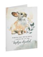 Kartka składana - owierz Panu - Zajączek. Wydawca: Szaron. SmakLiter.pl Opakowanie Kartka składana - owierz Panu - Zajączek