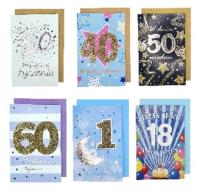 Opakowanie Kartka urodzinowa składana 1,5x17cm mix