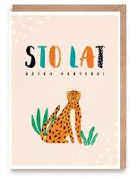 Opakowanie Kartka urodzinowa Sto lat, Dzika Pantero, eko