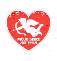 Opakowanie Kartka walentynkowa - Moje serce jest Twoje (5szt)