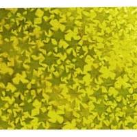 Opakowanie Karton holograficzny c. złoty gwiazdy 25x35cm ark