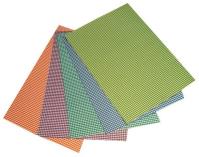 Opakowanie Karton obustronny kratka 300g 24x34cm 5 ark MIX