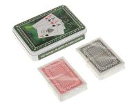 Opakowanie Karty do gry 2 talie w metalowym pudełku