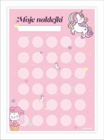 Opakowanie Karty motywacyjne jednorożce 5szt