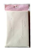 Karty tłoczone + koperty serduszka creme 06 5szt. Wydawca: Galeria Hobby. SmakLiter.pl Opakowanie Karty tłoczone + koperty serduszka creme 06 5szt