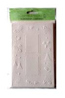 Opakowanie Karty tłoczone + koperty szyszka jodła 5szt