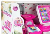 Kasa fiskalna z wagą różowa. Wydawca: Leantoys. SmakLiter.pl Opakowanie Kasa fiskalna z wagą różowa