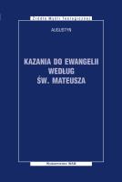 Okładka książki Kazania do Ewangelii według św. Mateusza