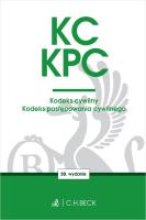 KC. KPC. Kodeks cywilny. Kodeks postępowania cywilnego. Edycja Sędziowska wyd. 30. Autor: Opracowanie zbiorowe. SmakLiter.pl Okładka książki KC. KPC. Kodeks cywilny. Kodeks postępowania cywilnego. Edycja Sędziowska wyd. 30