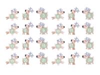 Opakowanie Klamerka drewniana kalendarz adwentowy renifer