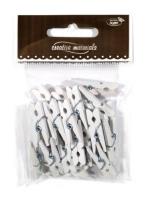 Opakowanie Klamerki drewniane białe 30mm 25szt