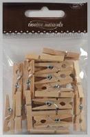 Opakowanie Klamerki drewniane naturalne 30mm 25szt