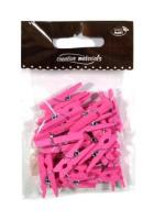 Opakowanie Klamerki drewniane różowe 30mm 25szt