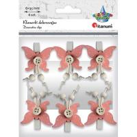 Opakowanie Klamerki drewniane z dekorem