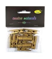 Opakowanie Klamerki drewniane złote 35mm 10szt