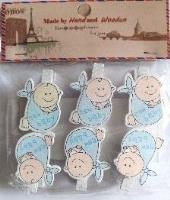 Opakowanie Klamerki ozdobne niemowlęce 6szt