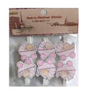 Opakowanie Klamerki ozdobne niemowlęce 6szt