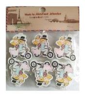 Opakowanie Klamerki ozdobne ślubne 6szt