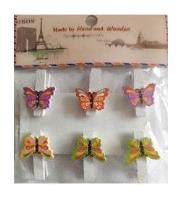 Opakowanie Klamerki ozdobne zwierzęce motyle 6szt