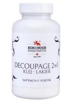 Klej 2w1 z lakierem do decoupage połysk 200ml. Wydawca: Koh-I-Noor. SmakLiter.pl Opakowanie Klej 2w1 z lakierem do decoupage połysk 200ml