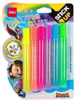 Opakowanie Klej w płynie brokatowy Explora 6x12ml DELI