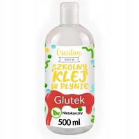 Klej w płynie przezroczysty do slime szkolny 500ml. Wydawca: Creative Deco. SmakLiter.pl Opakowanie Klej w płynie przezroczysty do slime szkolny 500ml