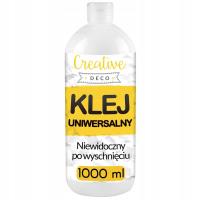 Klej w płynie uniwersalny do prac plastycznych 1L. Wydawca: Creative Deco. SmakLiter.pl Opakowanie Klej w płynie uniwersalny do prac plastycznych 1L