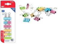 Klipsy biurowe kolorowe 12szt. Wydawca: MP Main Paper. SmakLiter.pl Opakowanie Klipsy biurowe kolorowe 12szt