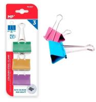 Klipsy biurowe kolorowe 3szt. Wydawca: MP Main Paper. SmakLiter.pl Opakowanie Klipsy biurowe kolorowe 3szt