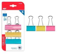 Klipsy biurowe kolorowe 6szt. Wydawca: MP Main Paper. SmakLiter.pl Opakowanie Klipsy biurowe kolorowe 6szt