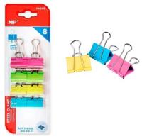 Klipsy biurowe kolorowe 8szt. Wydawca: MP Main Paper. SmakLiter.pl Opakowanie Klipsy biurowe kolorowe 8szt